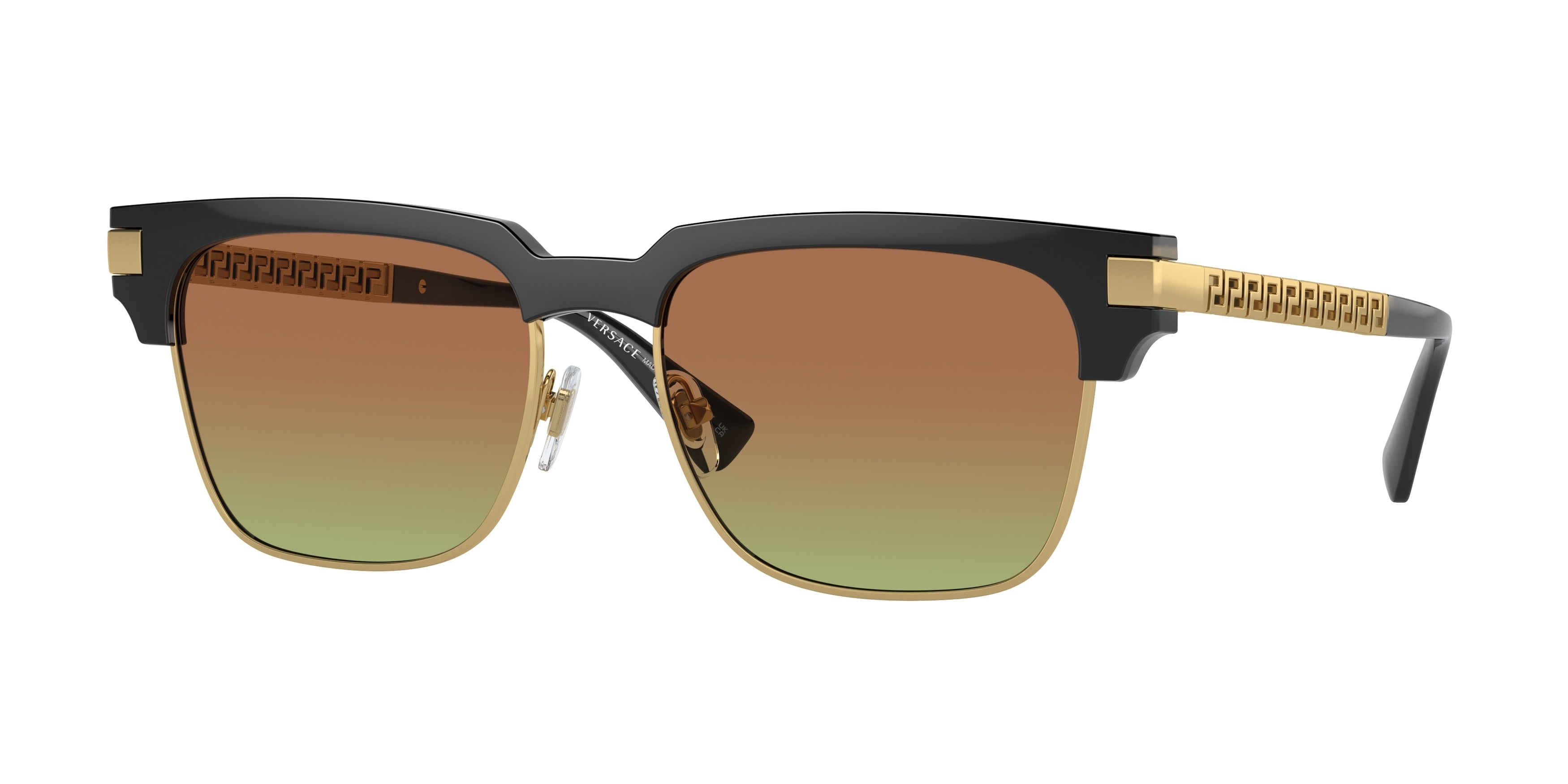 Versace VE4447 Rectangle Sunglasses  GB1/E8-Black 55-145-17 - Color Map Black