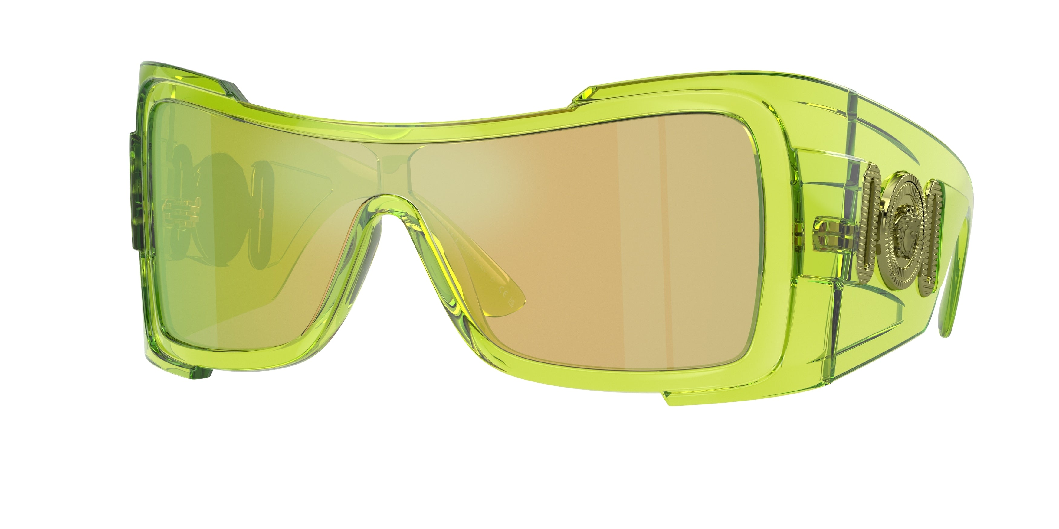 Versace VE4451 Irregular Sunglasses  54208N-Transparent Green 0-125-127 - Color Map Green