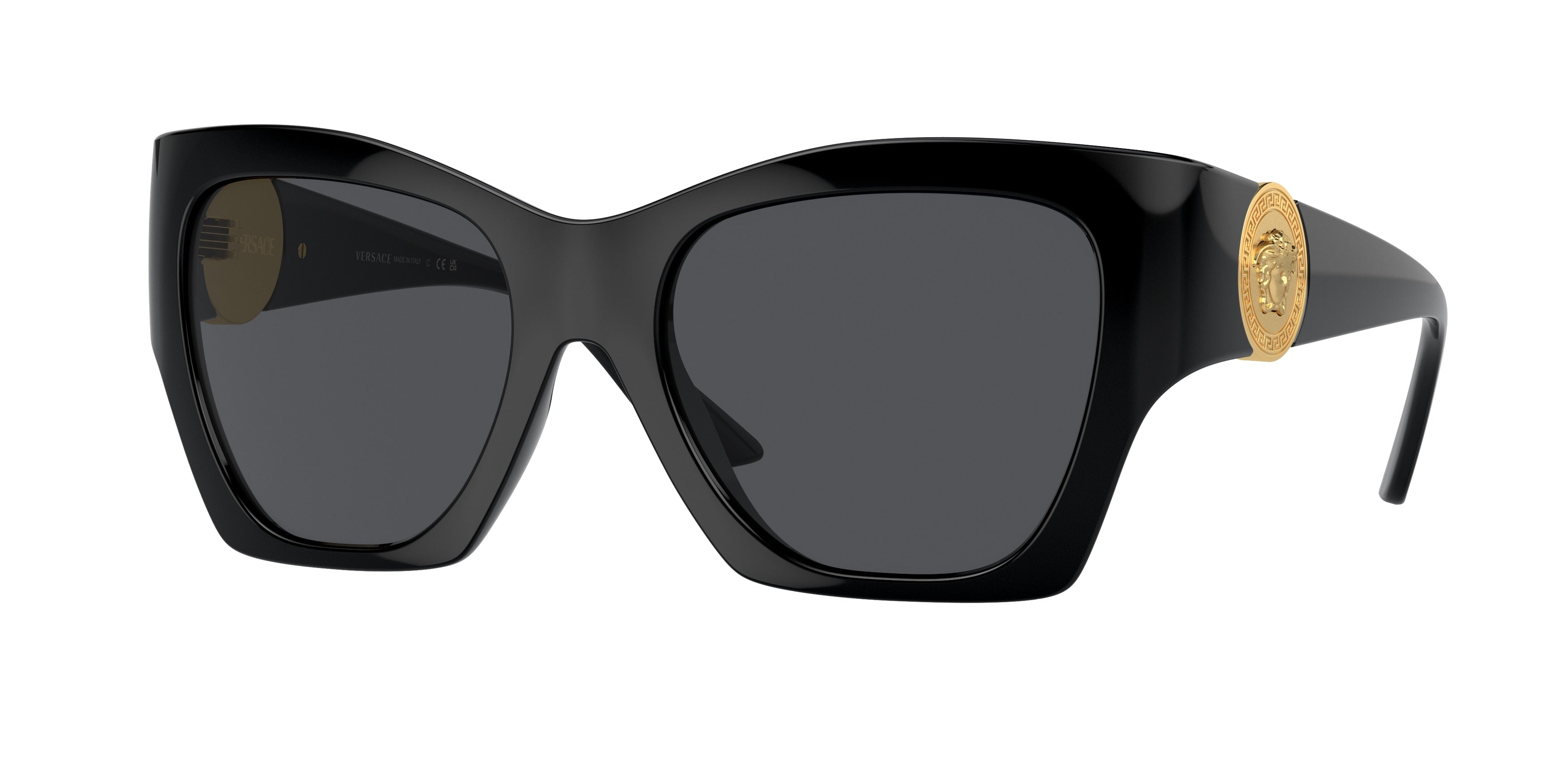 Versace VE4452 Irregular Sunglasses  GB1/87-Black 55-135-19 - Color Map Black