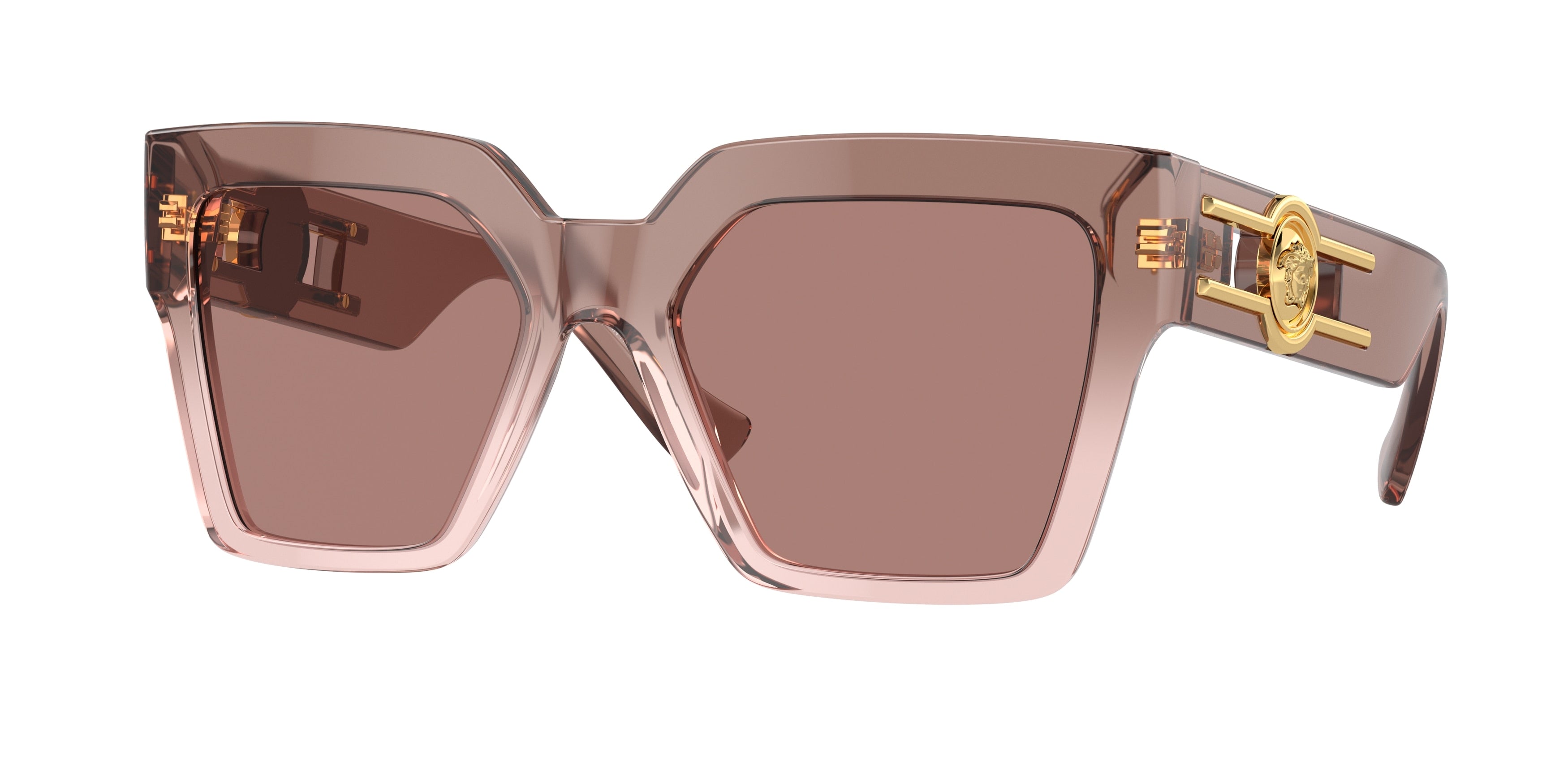 Versace VE4458F Butterfly Sunglasses  543573-Brown Transparent 53-135-19 - Color Map Brown