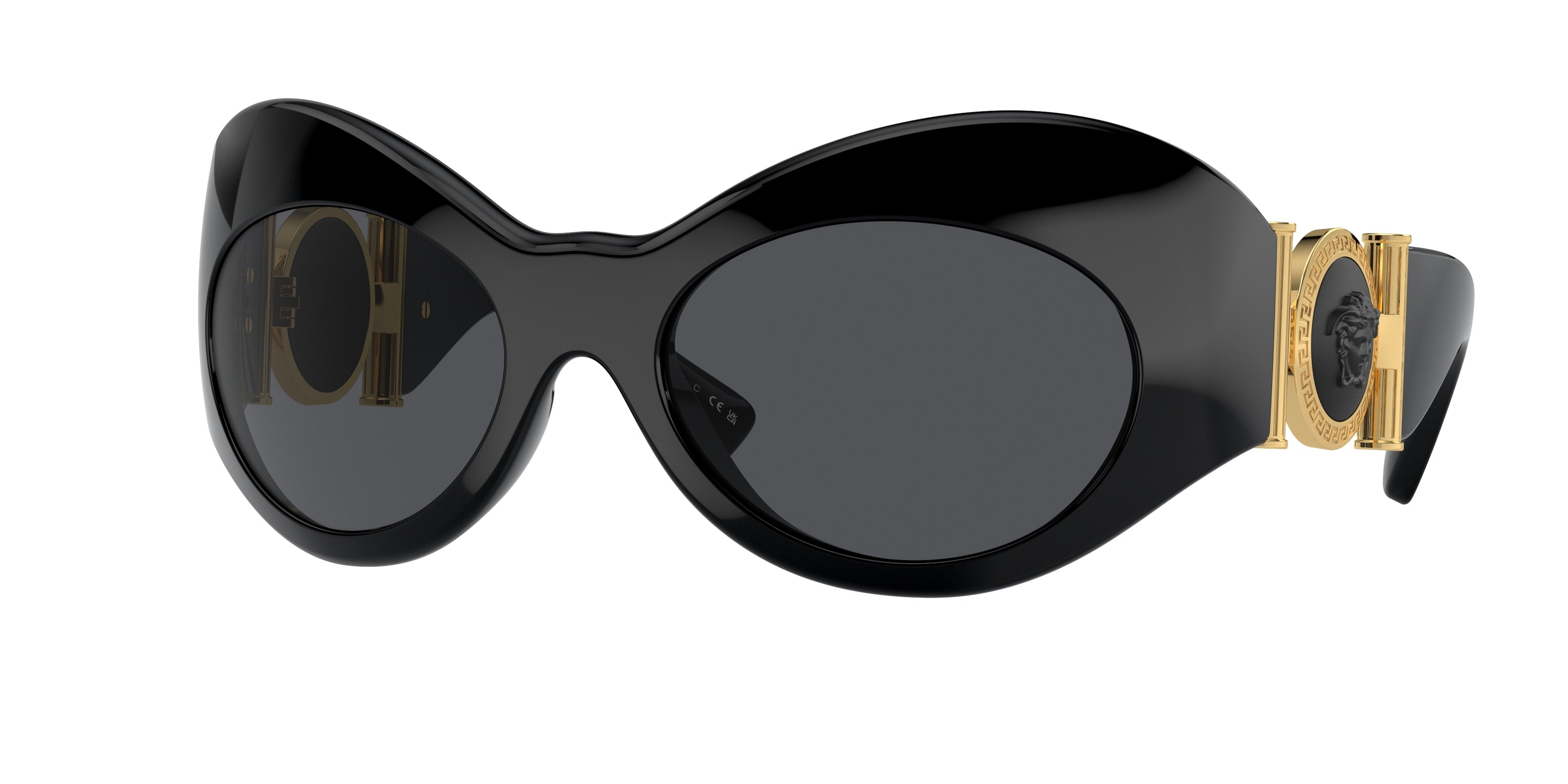 Versace VE4462 Irregular Sunglasses  GB1/87-Black 57-115-20 - Color Map Black