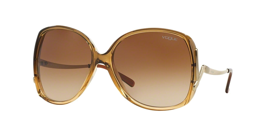 Vogue VO2638S Butterfly Sunglasses  167813-TRANSPARENT 60-15-125 - Color Map light brown