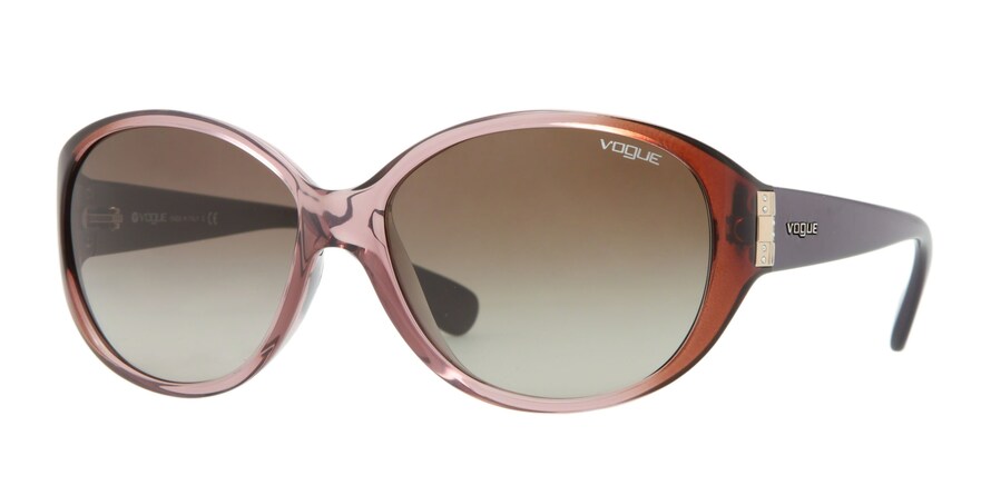 Vogue VO2760SB Oval Sunglasses  199713-LIGHT PINK GRADIENT BROWN 60-16-135 - Color Map pink