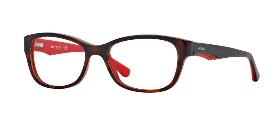 Vogue VO2814 Square Eyeglasses  2105-TOP DARK HAVANA RED 51-16-135 - Color Map havana