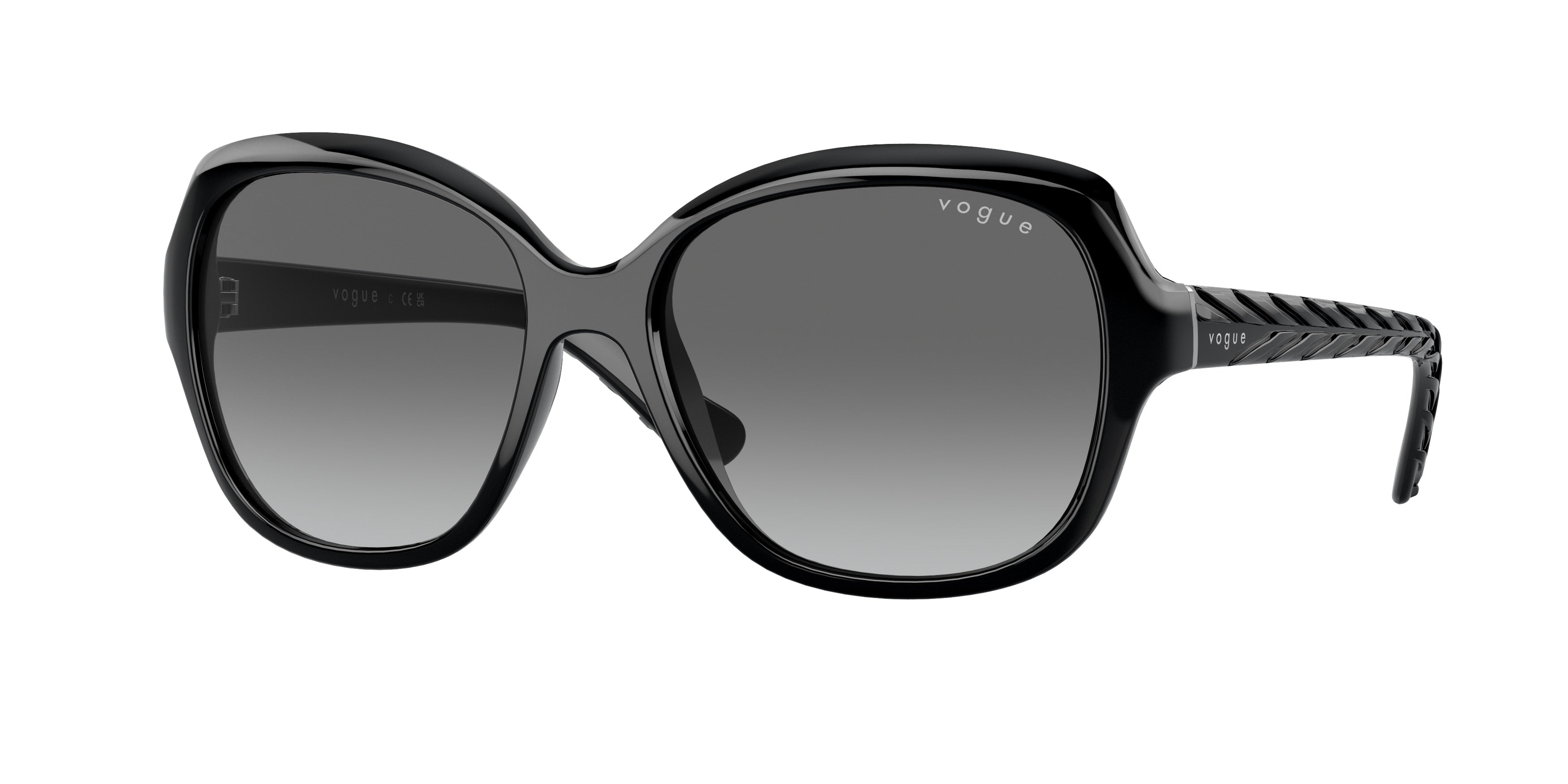Vogue VO2871S Square Sunglasses  W44/11-Black 56-135-16 - Color Map Black