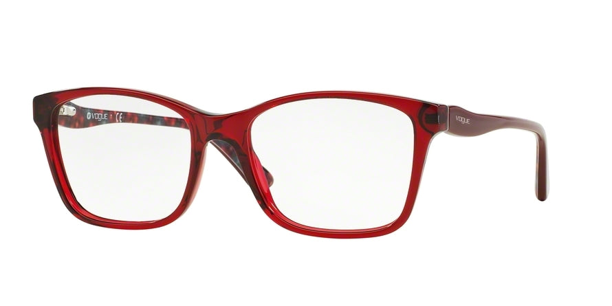 Vogue VO2907 Square Eyeglasses  2257-TRANSPARENT BORDEAUX 54-18-140 - Color Map bordeaux