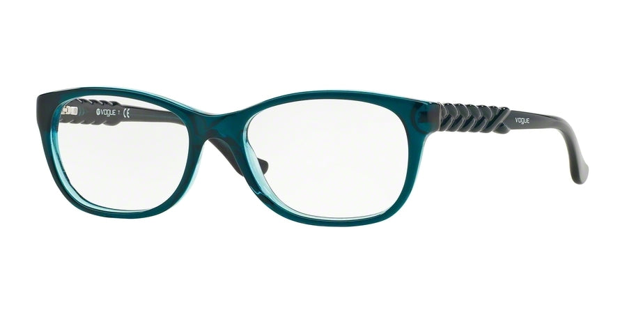 Vogue VO2911 Pillow Eyeglasses  2260-PETROLEUM GREEN/GLITTER GREEN 51-17-140 - Color Map green