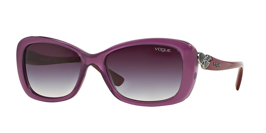 Vogue VO2917S Butterfly Sunglasses  226336-OPAL BORDEAUX 56-17-140 - Color Map violet