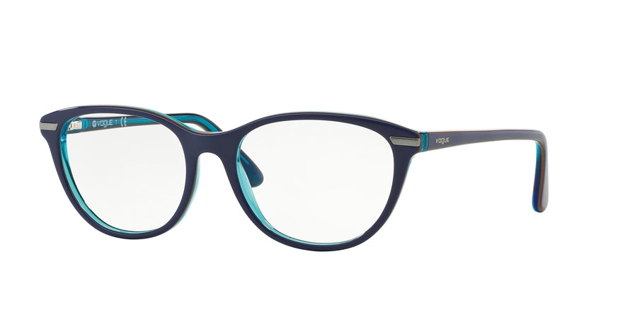 Vogue VO2937 Oval Eyeglasses  2278-BLUETTE/ORANGE/AZURE TR 51-17-140 - Color Map blue