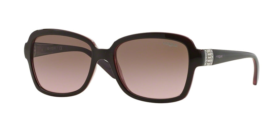 Vogue VO2942SB Pillow Sunglasses  194114-TOP BROWN/OPAL PINK 55-17-135 - Color Map brown