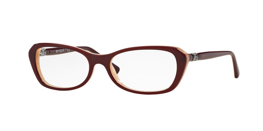 Vogue VO2960B Butterfly Eyeglasses  2323-BORDEAUX/OPAL POWDER 52-16-135 - Color Map bordeaux