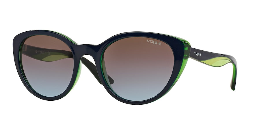 Vogue VO2963S Cat Eye Sunglasses  231148-TOP BLUE/TR AQUA GREEN 53-20-140 - Color Map blue