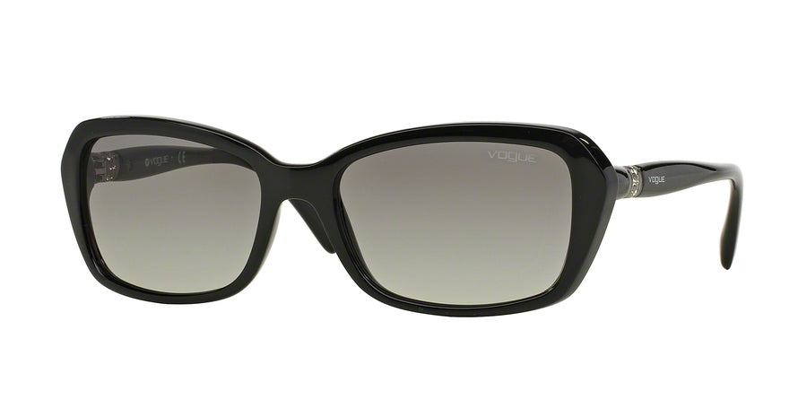 Vogue VO2964SB Rectangle Sunglasses  W44/11-BLACK 55-17-135 - Color Map black