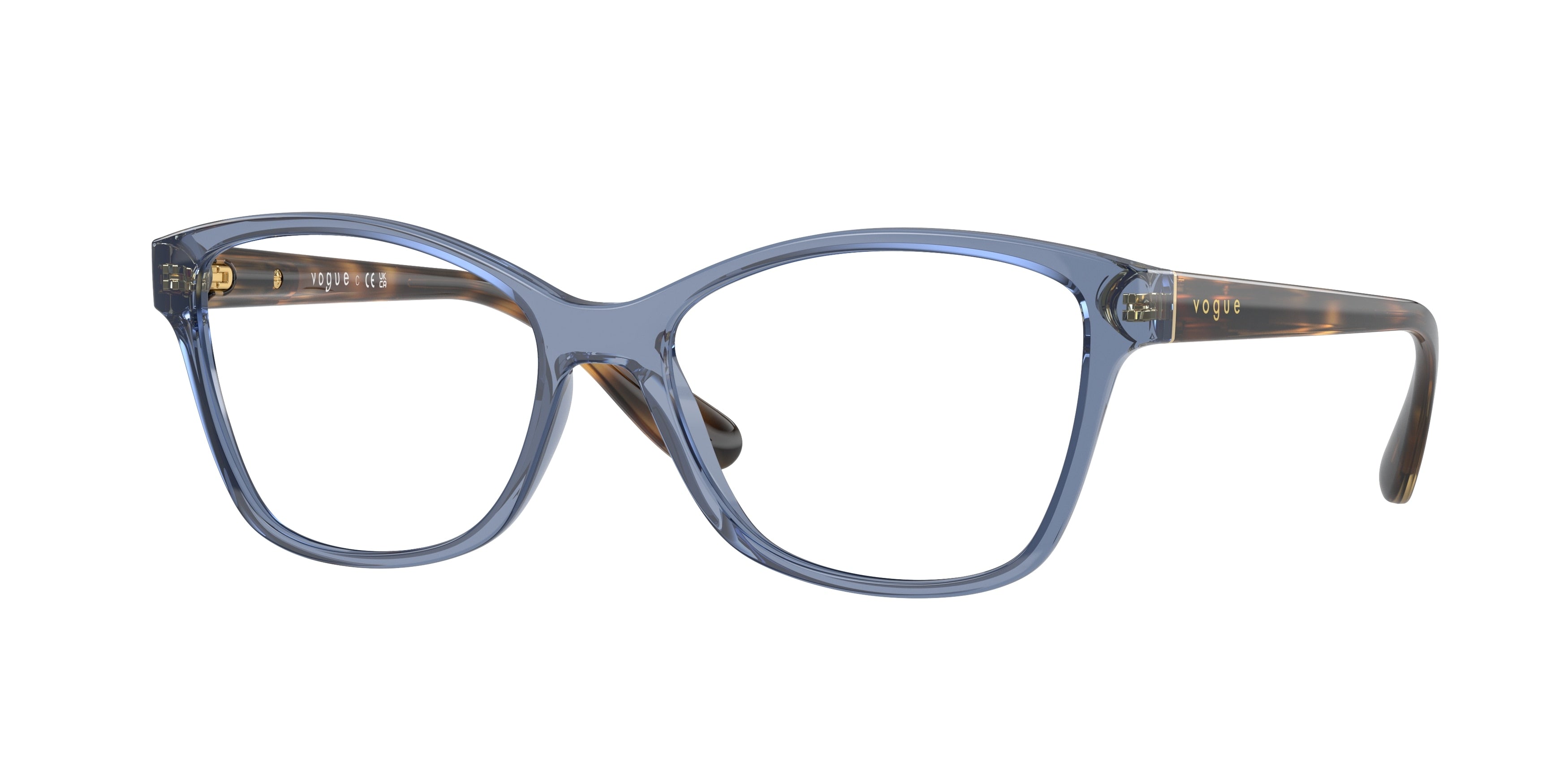 Vogue VO2998 Cat Eye Eyeglasses  2762-Transparent Blue 54-140-16 - Color Map Blue