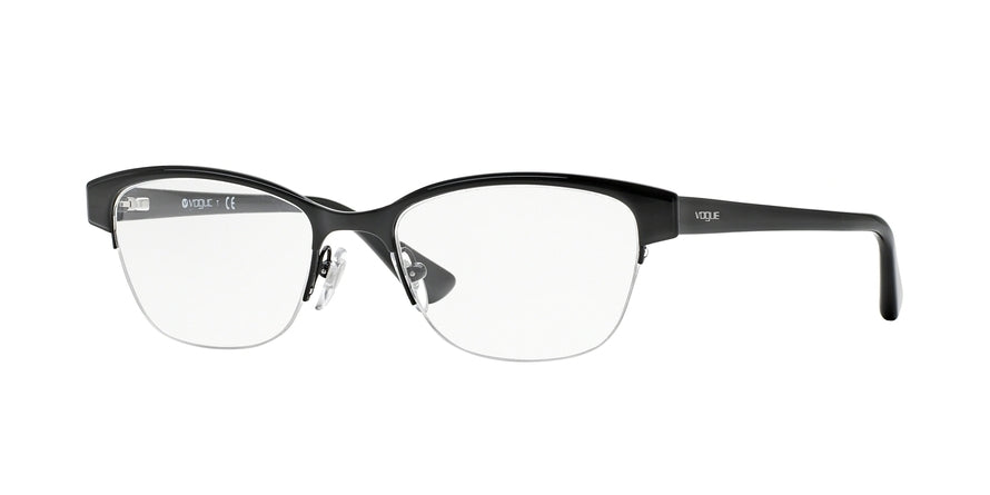 Vogue VO3917 Oval Eyeglasses  352-BLACK 50-18-140 - Color Map black