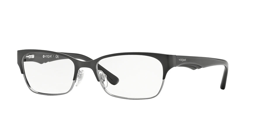 Vogue VO3918 Pillow Eyeglasses  352S-MATTE BLACK/BRUSHED GUNMETAL 52-17-135 - Color Map black