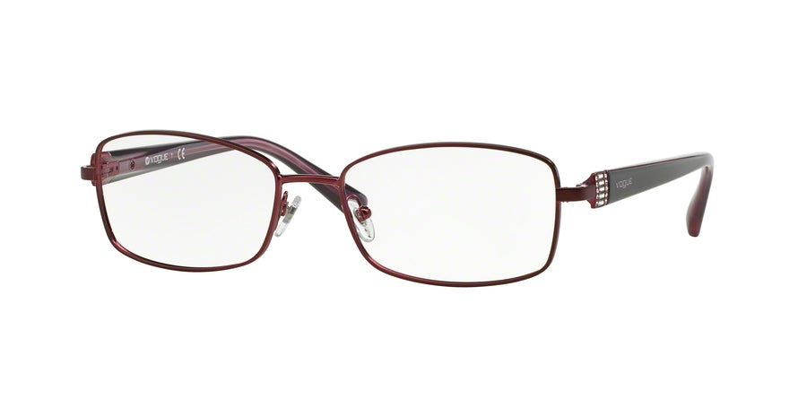 Vogue VO3961B Oval Eyeglasses  717S-MATTE BURGUNDY 52-17-135 - Color Map bordeaux