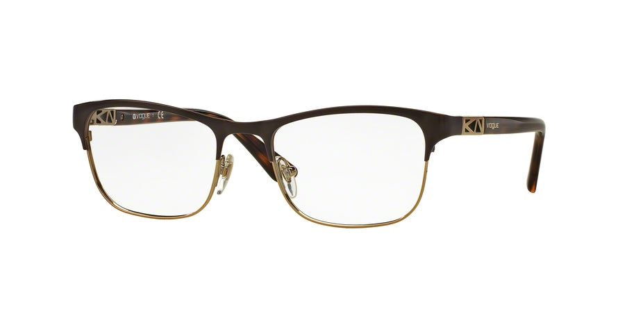 Vogue VO3996 Pillow Eyeglasses  997-BROWN/PALE GOLD 53-18-140 - Color Map brown