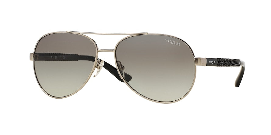 Vogue VO3997S Pilot Sunglasses  323/11-BRUSHED SILVER 58-14-135 - Color Map silver