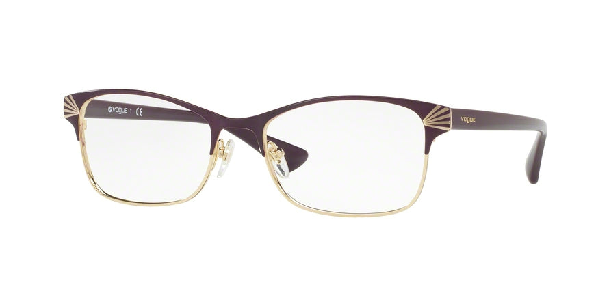 Vogue VO4009 Pillow Eyeglasses  5015-VIOLET/PALE GOLD 54-18-140 - Color Map violet