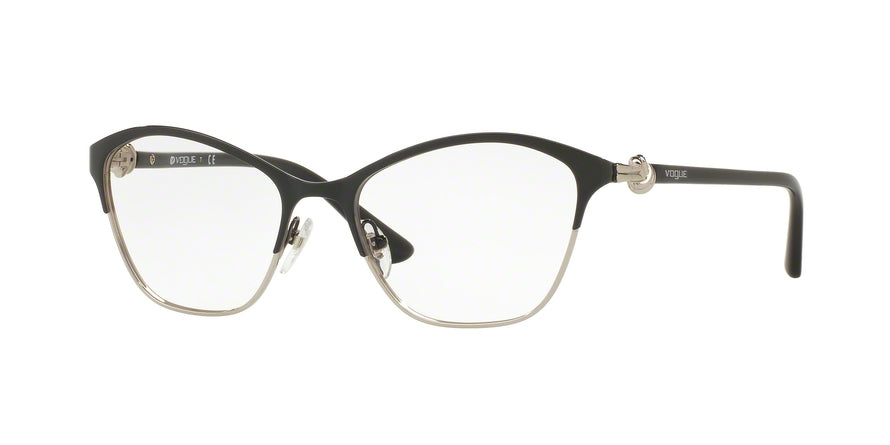 Vogue VO4013 Irregular Eyeglasses  352-BLACK/SILVER 51-17-135 - Color Map black