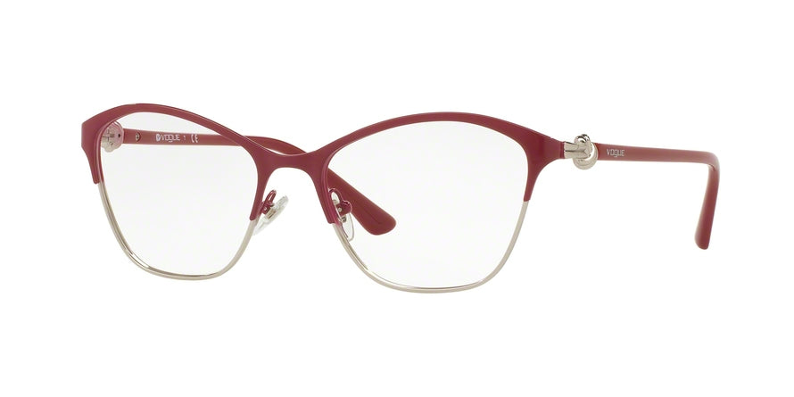 Vogue VO4013 Irregular Eyeglasses  5007-RED/SILVER 53-17-140 - Color Map red