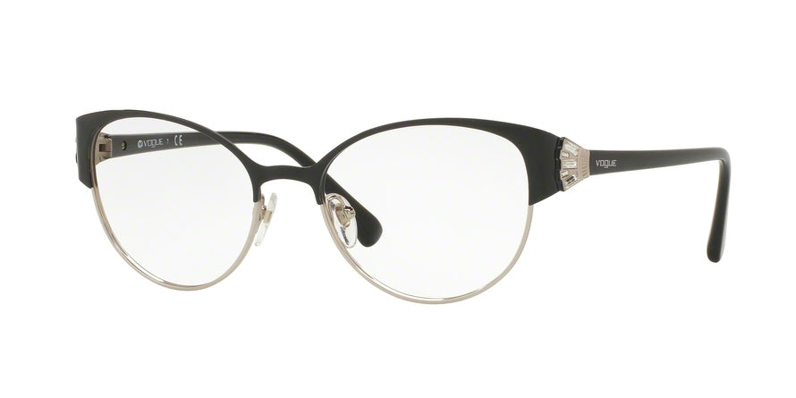 Vogue VO4015B Phantos Eyeglasses  352-BLACK/SILVER 53-18-135 - Color Map black