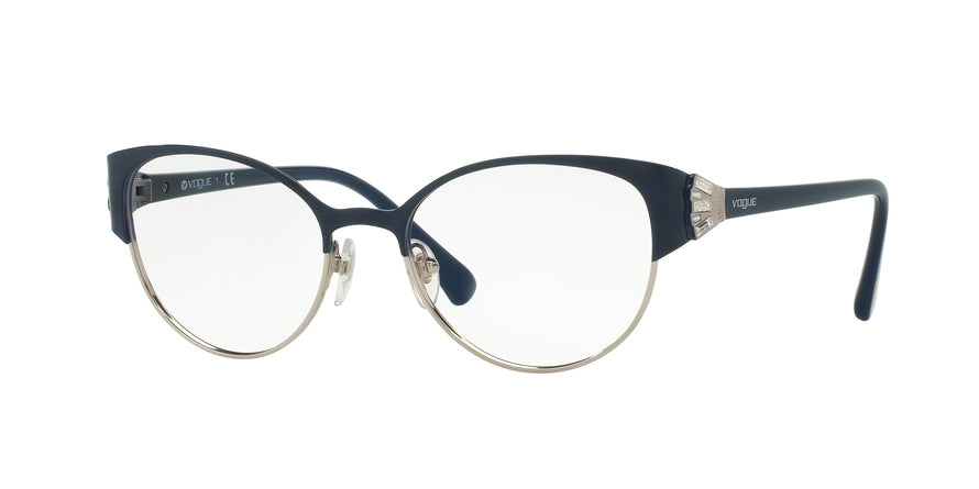 Vogue VO4015B Phantos Eyeglasses  5009-BLUE/SILVER 53-18-135 - Color Map blue