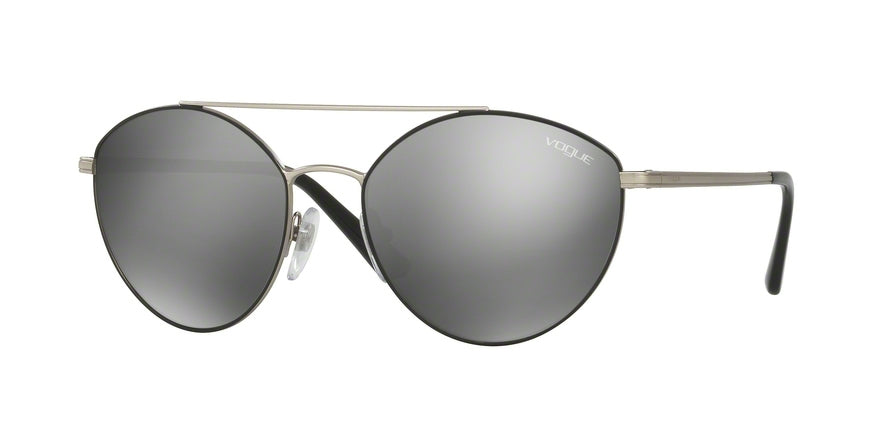 Vogue VO4023S Irregular Sunglasses  352/6G-MATTE BLACK/SILVER 56-18-135 - Color Map black