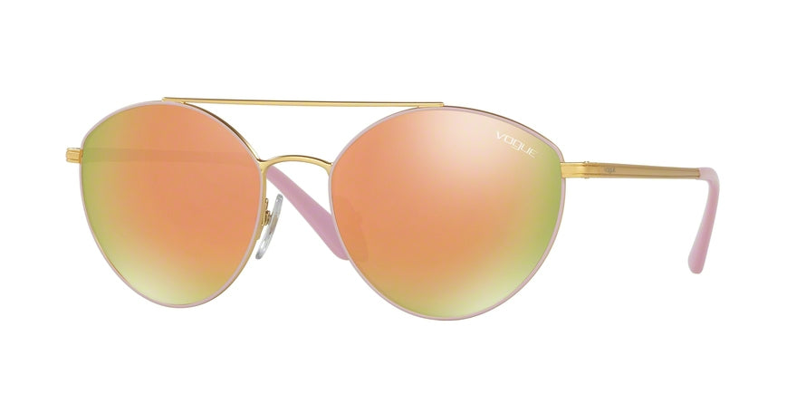 Vogue VO4023S Irregular Sunglasses  50245R-MATTE PINK/GOLD 56-18-135 - Color Map pink