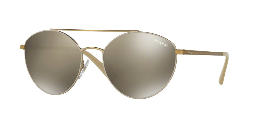 Vogue VO4023S Irregular Sunglasses  996/5A-MATTE CREAM/PALE GOLD 56-18-135 - Color Map ivory