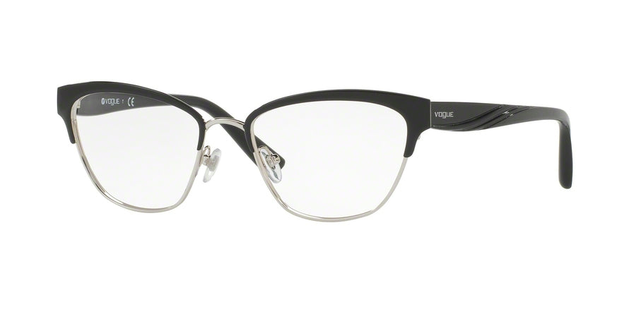Vogue VO4033 Cat Eye Eyeglasses  352-BLACK/SILVER 51-17-140 - Color Map black