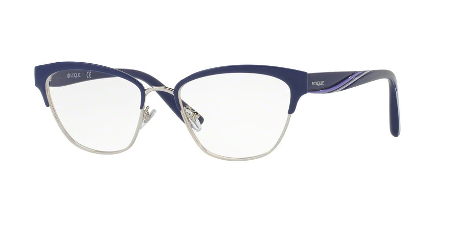 Vogue VO4033 Cat Eye Eyeglasses  5029-BLUE/SILVER 53-17-140 - Color Map blue