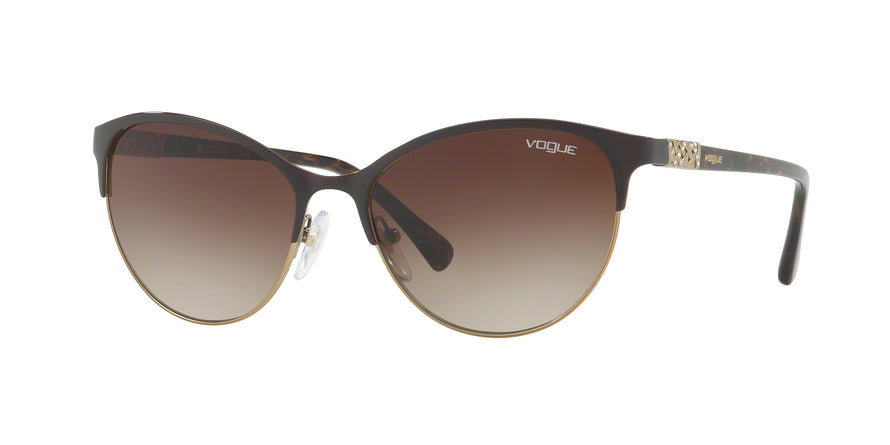 Vogue VO4058SB Cat Eye Sunglasses  997/13-BROWN/PALE GOLD 56-17-140 - Color Map brown