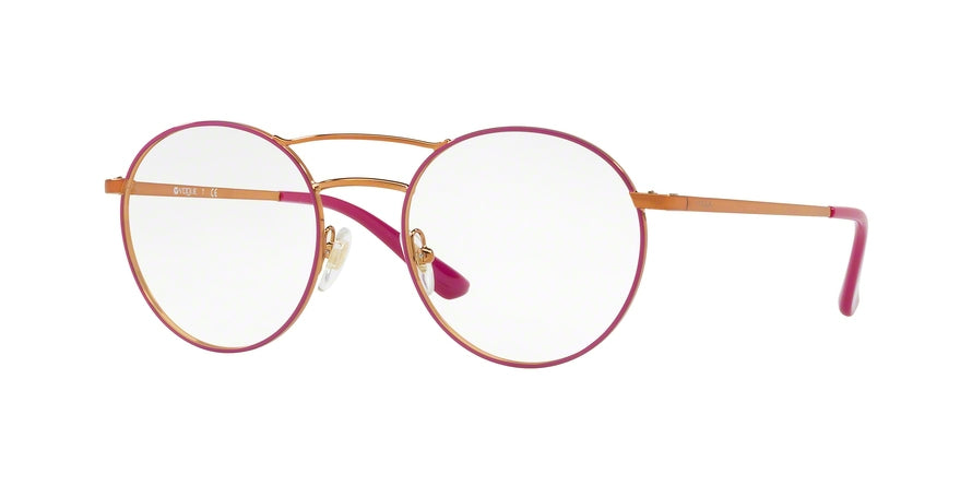 Vogue VO4059 Round Eyeglasses  5053-COPPER/FUXIA 50-19-135 - Color Map purple/reddish