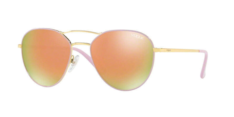 Vogue VO4060S Pilot Sunglasses  50245R-GOLD/PINK 54-18-135 - Color Map pink