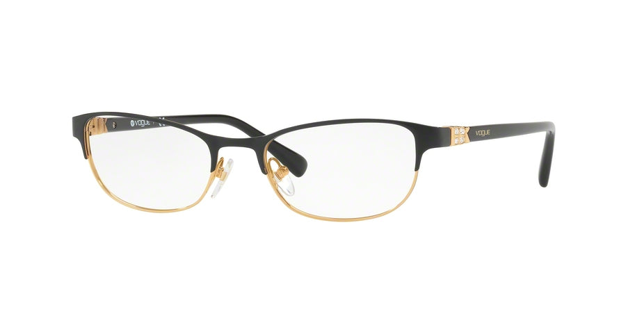 Vogue VO4063B Pillow Eyeglasses  352-BLACK/GOLD 50-18-135 - Color Map black