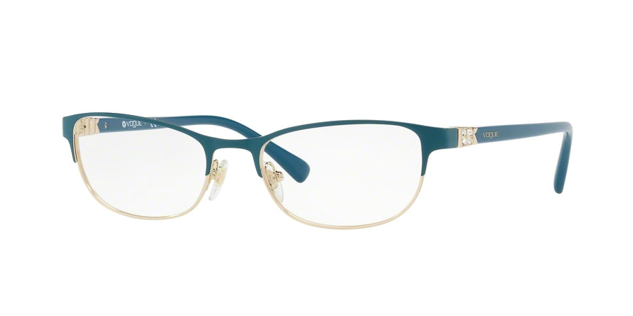 Vogue VO4063B Pillow Eyeglasses  5064-AQUA GREEN/PALE GOLD 50-18-135 - Color Map green