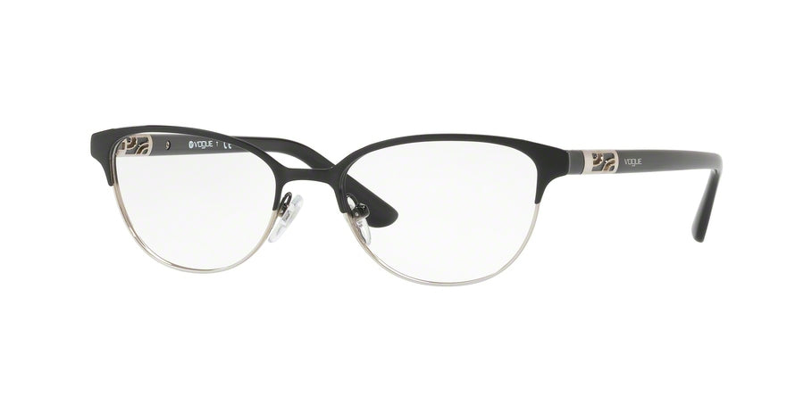 Vogue VO4066 Oval Eyeglasses  352-BLACK/SILVER 53-17-140 - Color Map black