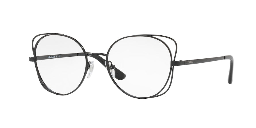 Vogue VO4068 Round Eyeglasses  352-BLACK 51-17-135 - Color Map black