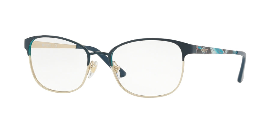 Vogue VO4072 Pillow Eyeglasses  5068-PETROLEUM GREEN/PALE GOLD 54-18-140 - Color Map green