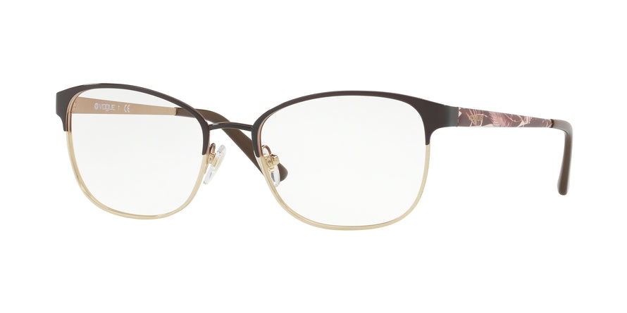 Vogue VO4072 Pillow Eyeglasses  997-LIGHT BROWN/GOLD 54-18-140 - Color Map brown