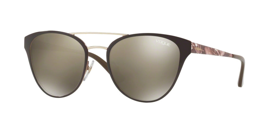 Vogue VO4078S Butterfly Sunglasses  50215A-BROWN/PALE GOLD 53-19-140 - Color Map brown