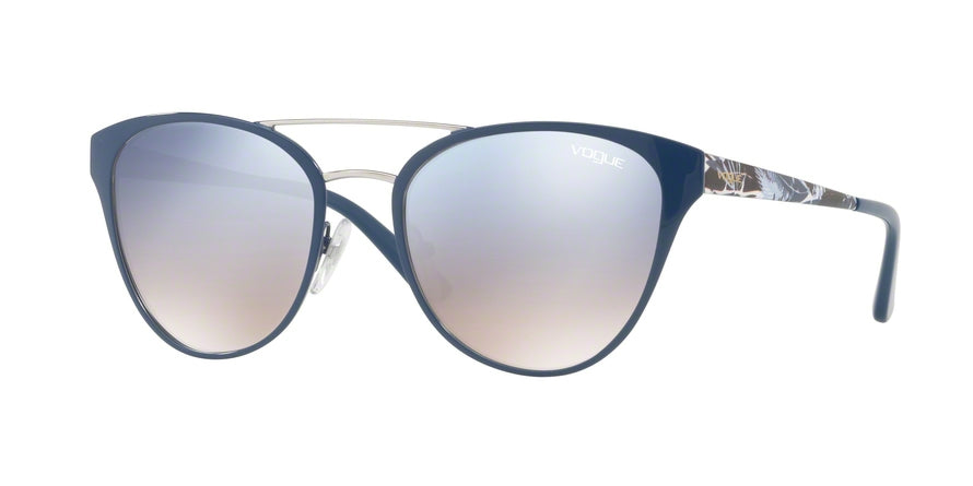 Vogue VO4078S Butterfly Sunglasses  50707B-BLUETTE/SILVER 53-19-140 - Color Map blue