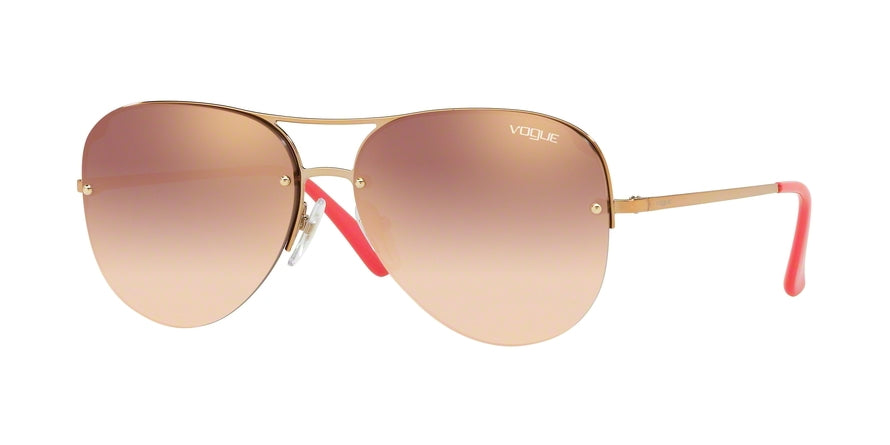 Vogue VO4080S Pilot Sunglasses  50756F-LIGHT PINK GOLD 58-14-135 - Color Map gold