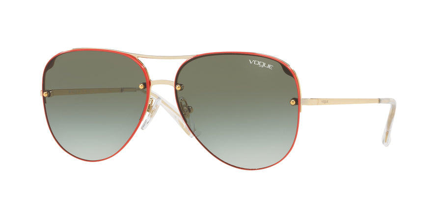 Vogue VO4080S Pilot Sunglasses  848/8E-PALE GOLD 58-14-135 - Color Map gold