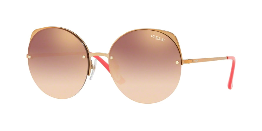 Vogue VO4081S Round Sunglasses  50756F-LIGHT PINK GOLD 55-17-135 - Color Map pink