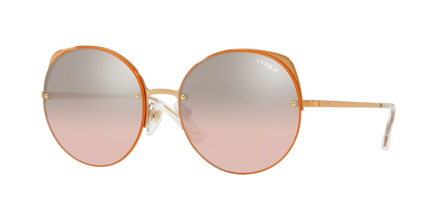 Vogue VO4081S Round Sunglasses  50757E-ROSE GOLD 55-17-135 - Color Map pink