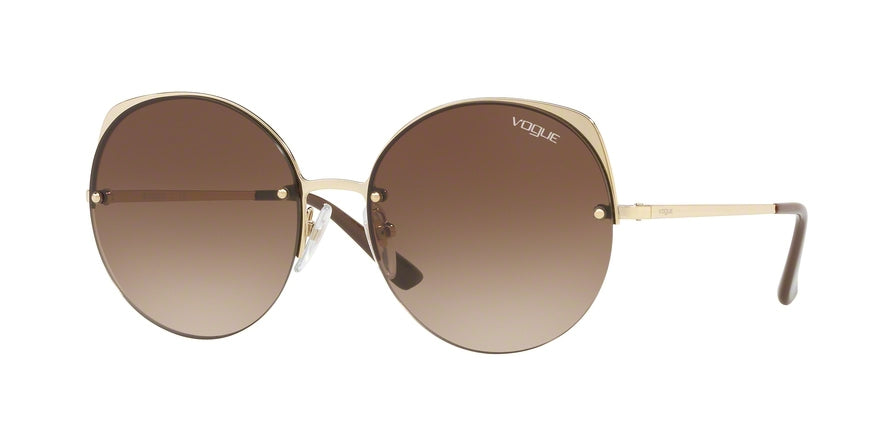 Vogue VO4081S Round Sunglasses  848/13-PALE GOLD 55-17-135 - Color Map gold