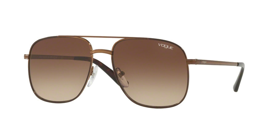 Vogue VO4083S Rectangle Sunglasses  507413-COPPER LIGHT BROWN 55-16-135 - Color Map havana